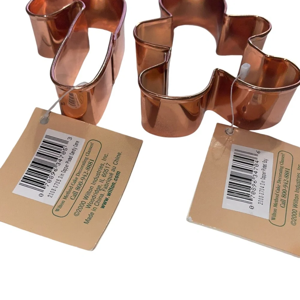 NWT Vintage Wilton Christmas Candy Cane Gingerbread  Copper Clad Cookie Cutter‎